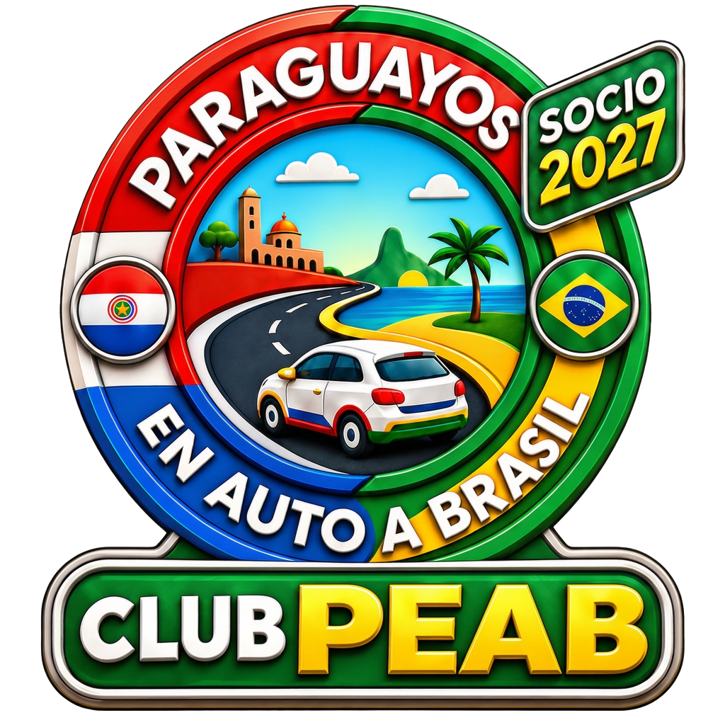 Sello de Paraguayos en Auto a Brasil