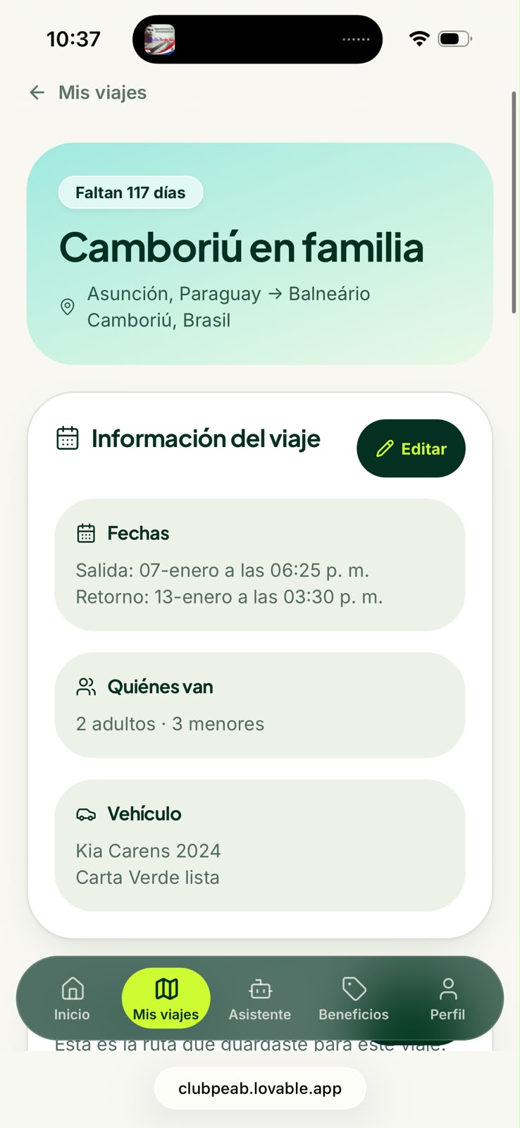 Resumen de un viaje familiar a Camboriú